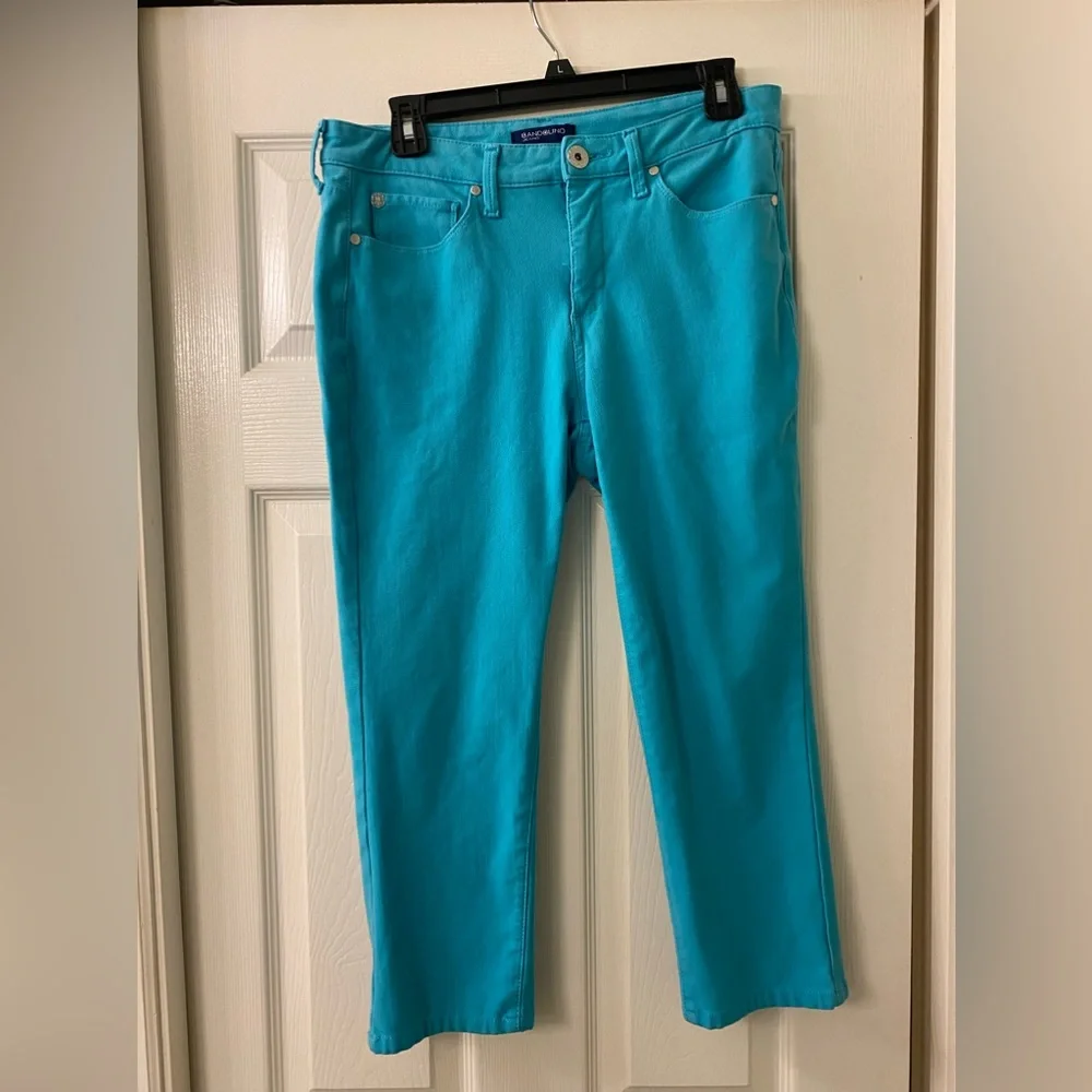 Women’s Turquoise Capri Pants Sz 10 by Bandolino - Picture 1 of 4